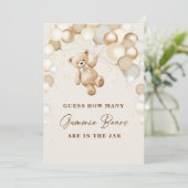 Invitation Devinez combien d'ours en gélatine sont dans le pa (Debout devant)