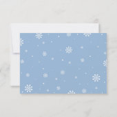 Invitation Devinez combien | Jeu Baby shower bleu hiver Invi (Dos)