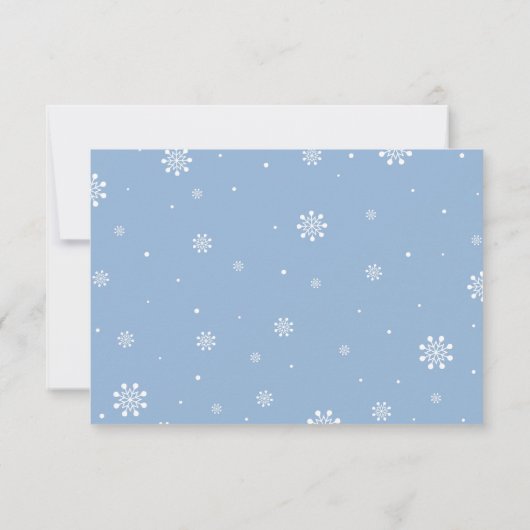 Invitation Devinez combien | Jeu Baby shower bleu hiver Invi (Dos)