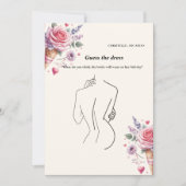 Invitation Devinez la mariée robe mariée jeu de douche nuptia (Devant)