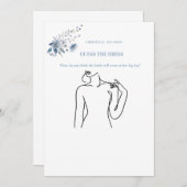 Invitation Devinez la mariée robe mariée jeu de douche nuptia (Devant / Derrière)