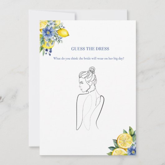 Invitation Devinez la mariée robe mariée jeu de douche nuptia (Devant)