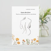 Invitation Devinez la mariée robe mariée jeu de douche nuptia (Debout devant)