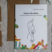 Invitation Devinez la mariée robe mariée jeu de douche nuptia