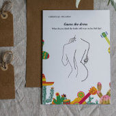 Invitation Devinez la mariée robe mariée jeu de douche nuptia