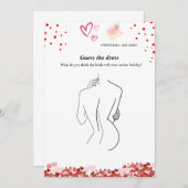 Invitation Devinez la mariée robe mariée jeu de douche nuptia (Devant / Derrière)