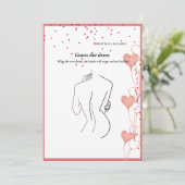 Invitation Devinez la mariée robe mariée jeu de douche nuptia (Debout devant)