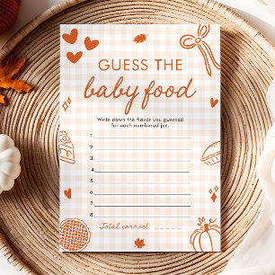 Invitation Devinez la Nourriture pour Bébé à la Baby Shower d