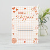 Invitation Devinez la Nourriture pour Bébé à la Baby Shower d (Debout devant)