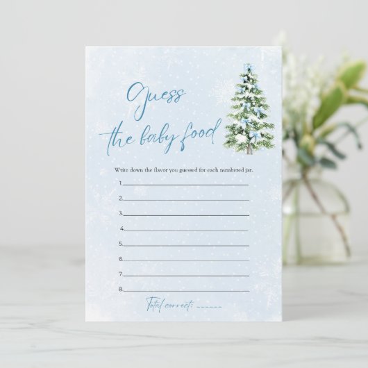 Invitation Devinez la Nourriture pour Bébé à la Fête de Noël  (Debout devant)