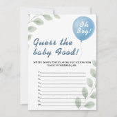 Invitation Devinez la nourriture pour bébé Jeu de douche Ball (Devant)