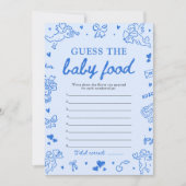 Invitation Devinez la Nourriture pour Bébé Shower Bébé au Sty (Devant)