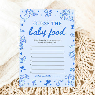 Invitation Devinez la Nourriture pour Bébé Shower Bébé au Sty