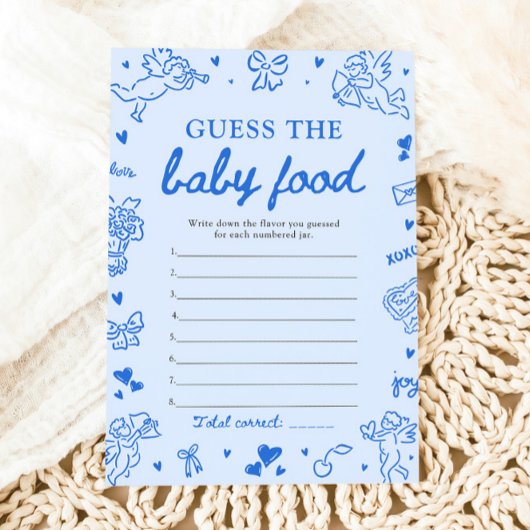 Invitation Devinez la Nourriture pour Bébé Shower Bébé au Sty