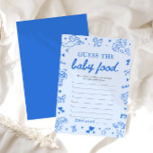 Invitation Devinez la Nourriture pour Bébé Shower Bébé au Sty