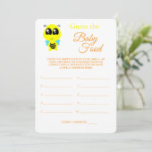 Invitation Devinez la nourriture pour bébés | Baby shower Bee (Debout devant)