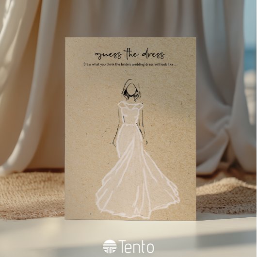 Invitation Devinez La Robe - Fête des mariées Jeu