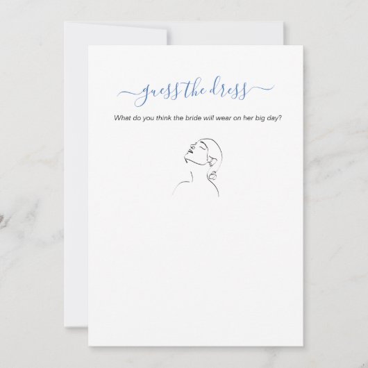 Invitation Devinez la robe Fête des mariées méditerranéenne J (Devant)