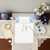 Invitation Devinez la robe jeu de Baby Shower Bleu