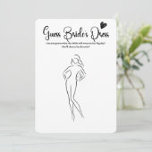 Invitation Devinez La Robe Jeu De Baby Shower Mariage Moderne (Debout devant)