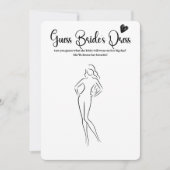 Invitation Devinez La Robe Jeu De Baby Shower Mariage Moderne (Devant)