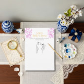 Invitation Devinez la Robe Jeu de Baby Shower Rose