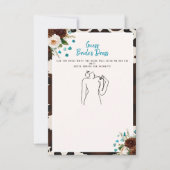 Invitation Devinez la robe Jeu de Baby Shower Rustique Bohème (Devant)