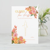 Invitation Devinez La Robe Jeu de Baby Shower Thème Citron (Debout devant)