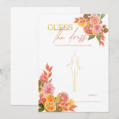 Invitation Devinez La Robe Jeu de Baby Shower Thème Citron (Devant / Derrière)