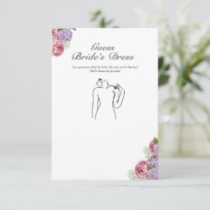 Invitation Devinez la robe jeu floral pour la douche de la ma