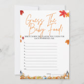 Invitation DEVINEZ LE Baby shower ALIMENTAIRE BÉBÉ JEU Citrou (Devant)