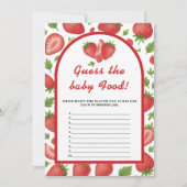 Invitation Devinez Le Bébé Nourriture Fraise Berry Sweet Jeu (Devant)