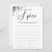 Invitation Devinez le jeu de Fête des mariées épice (Devant)