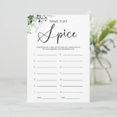 Invitation Devinez le jeu de Fête des mariées épice (Debout devant)