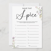 Invitation Devinez le jeu de Fête des mariées épice (Devant)
