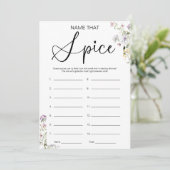 Invitation Devinez le jeu de Fête des mariées épice (Debout devant)