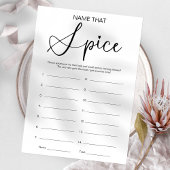 Invitation Devinez le jeu de Fête des mariées épice