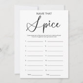 Invitation Devinez le jeu de Fête des mariées épice (Devant)