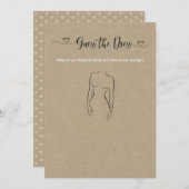 Invitation Devinez le jeu de la Fête des mariées vestimentair (Devant / Derrière)