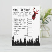 Invitation Devinez Le Jeu Du Baby shower Des Prix (Debout devant)