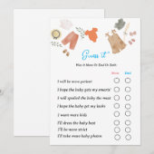 Invitation Devinez que le genre révéler jeu de fête maman ou (Devant / Derrière)