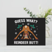 Invitation Devinez Quelle Blague de Noël sur le Cul de Renne (Debout devant)