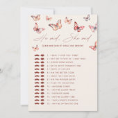 Invitation Devinez qui a dit Boho Papillon Enterrement de Vie (Devant)