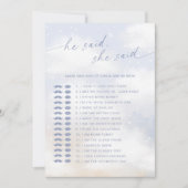 Invitation Devinez qui a dit Jeu de Baby Shower Cloud 9 (Devant)
