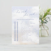 Invitation Devinez qui a dit Jeu de Baby Shower Cloud 9 (Debout devant)