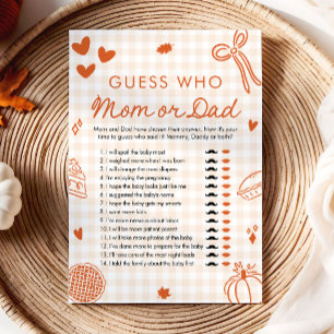 Invitation Devinez qui est Maman ou Papa au jeu de la Tartele