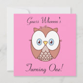 Invitation Devinez qui est, Turning One? (Devant)