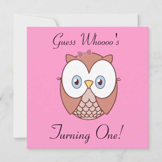 Invitation Devinez qui est, Turning One? (Devant)