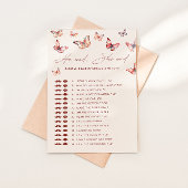 Invitation Devinez Qui L'A Dit Boho Butterfly Fête des mariée