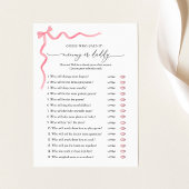 Invitation Devinez qui l'a dit maman ou papa Baby shower jeu